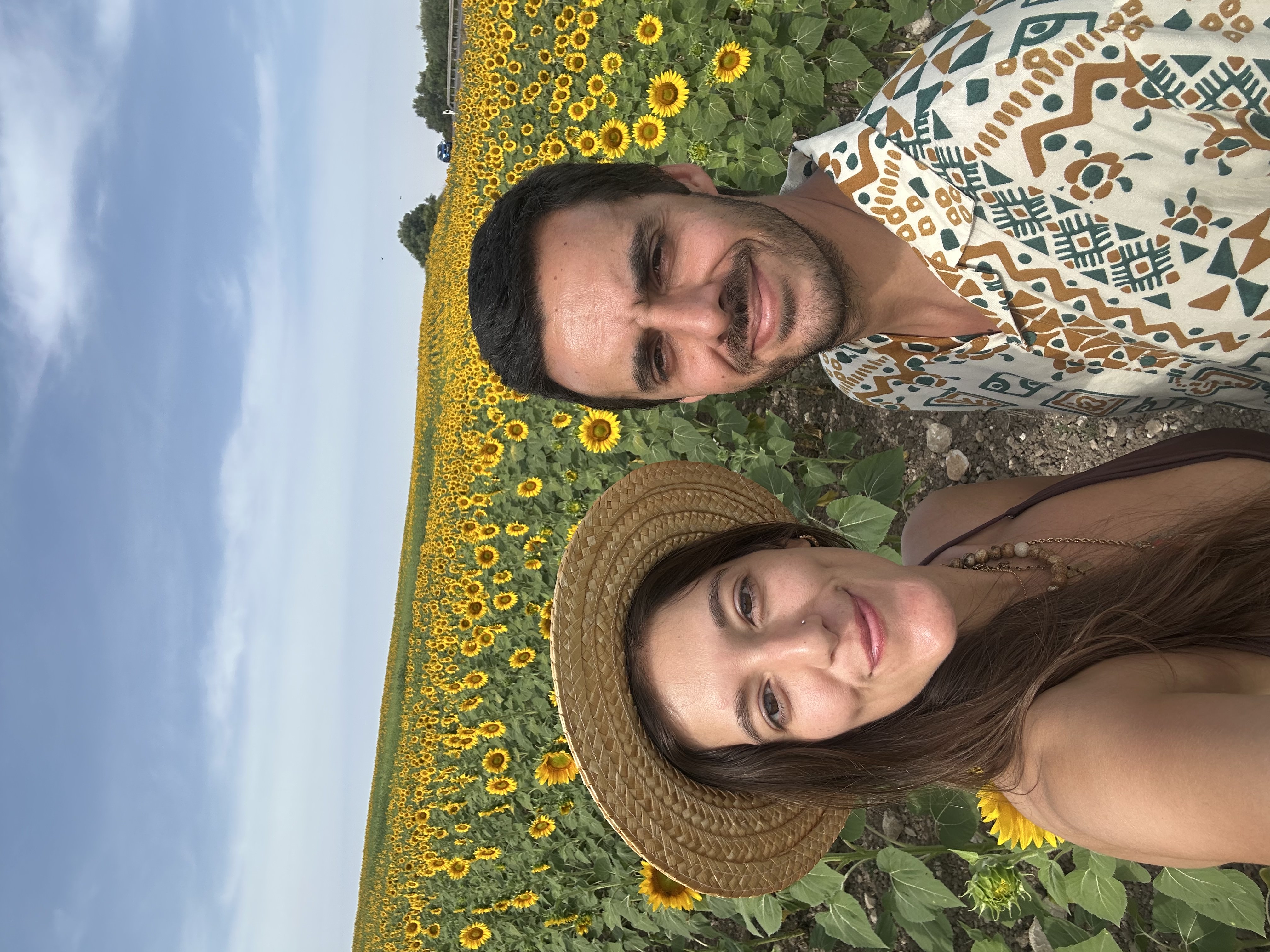 Couple holding hands.